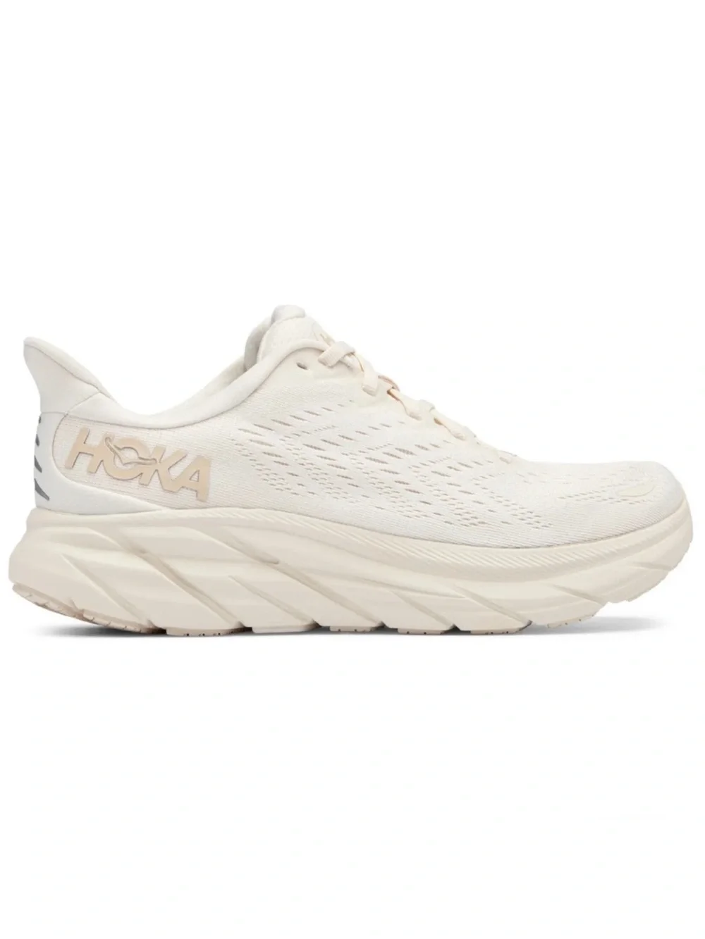 HOKA One One Clifton 8 Running Shoes Eggnog Shifting Sand 8.5 - Picture 1 of 13